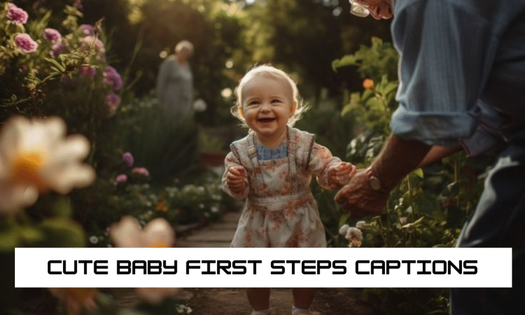 cute baby first steps