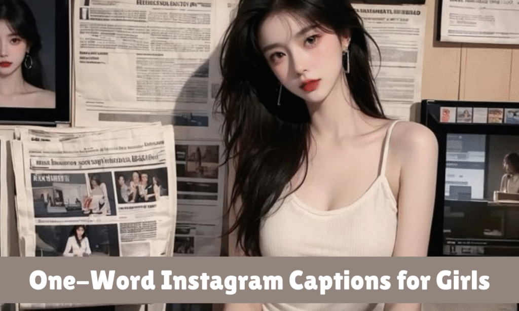 one word captions for girls