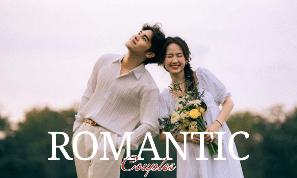 romantic couple caption