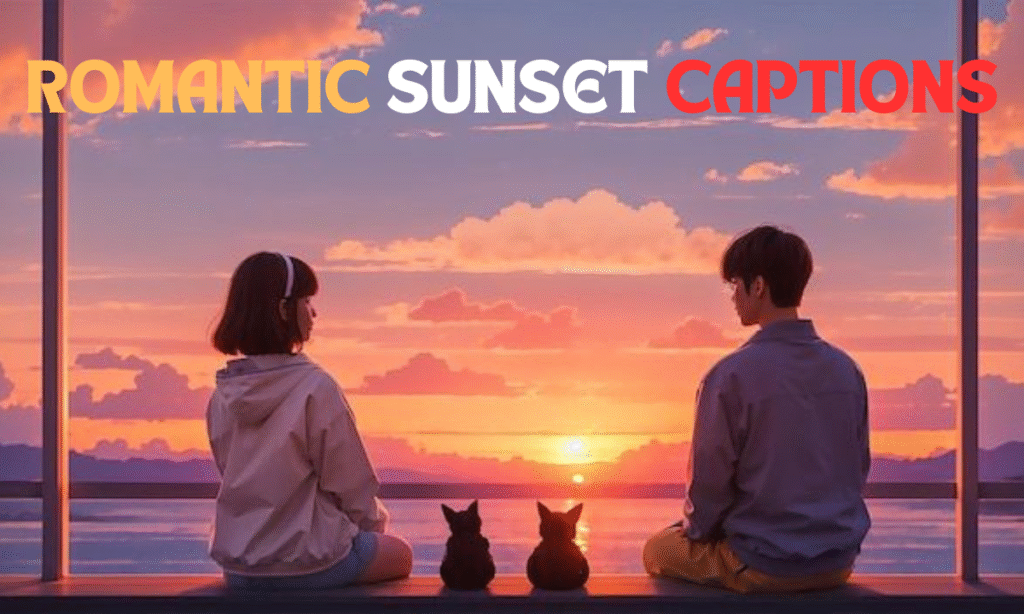 romantic sunset captions