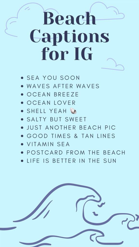 beach captions for intagram