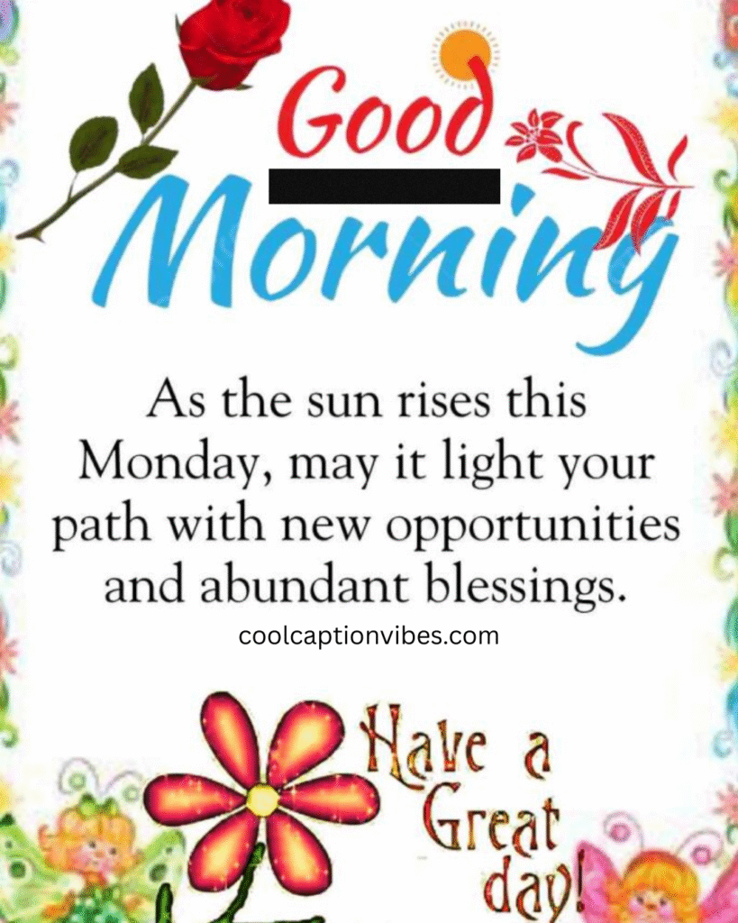 Inspirational Monday Morning Blessings