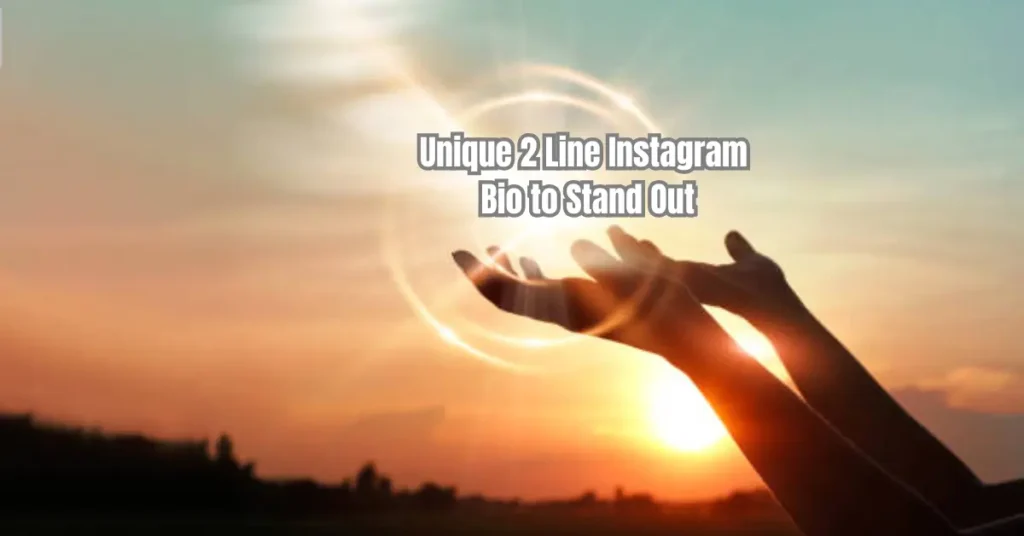 Unique 2 Line Instagram Bio to Stand Out